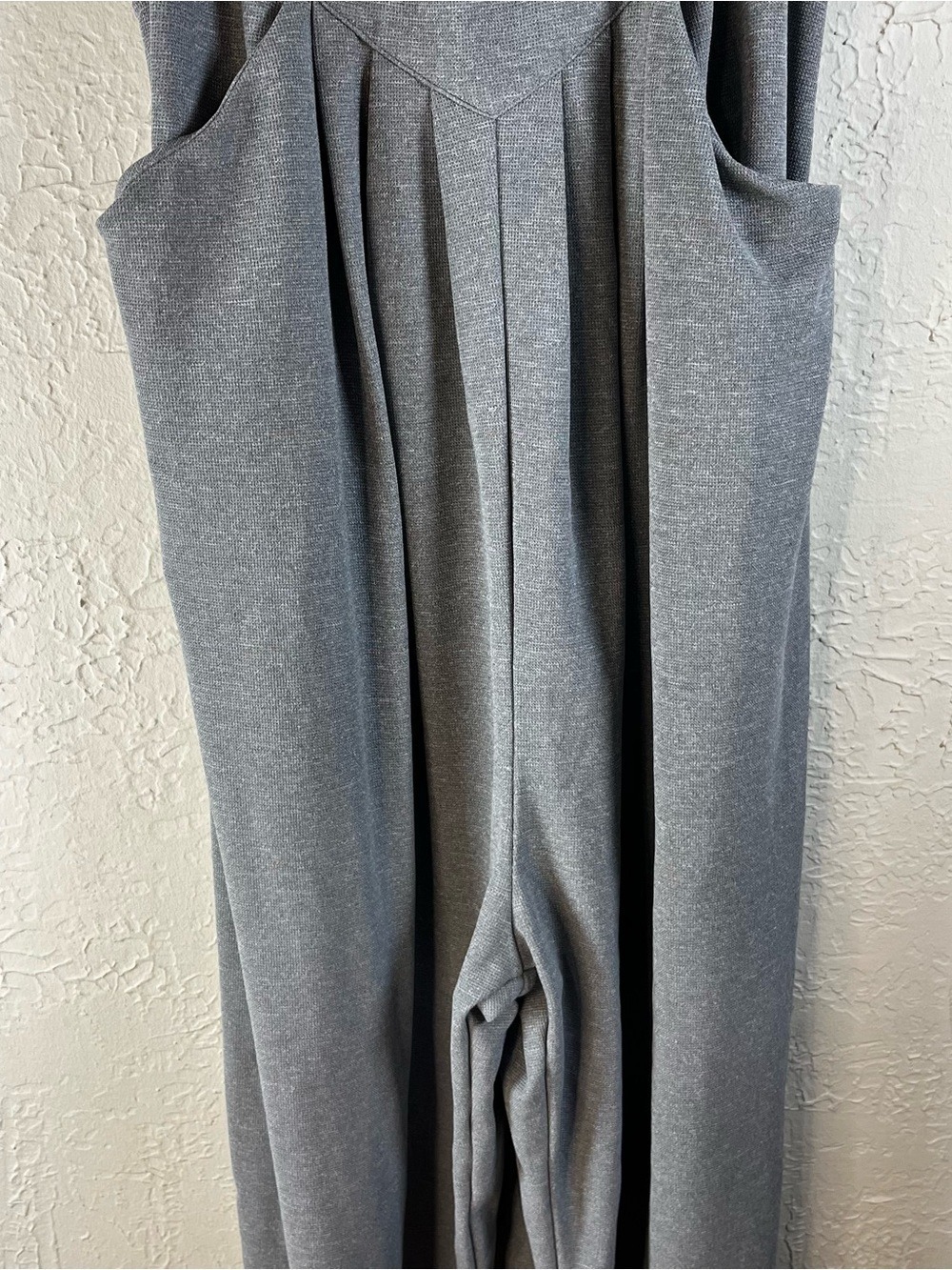 Halara Pockets Waffle Casual Jogger Overalls in Waffle Gray - Picture 6 of 14